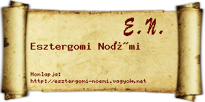 Esztergomi Noémi névjegykártya