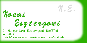 noemi esztergomi business card